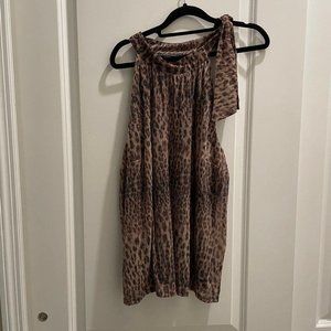 NWT INC Intl tie-neck halter blouse, XL
